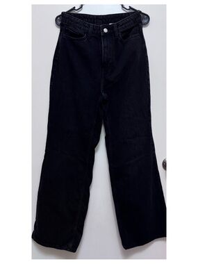 Classic High-Rise Black Wide-Leg Jeans